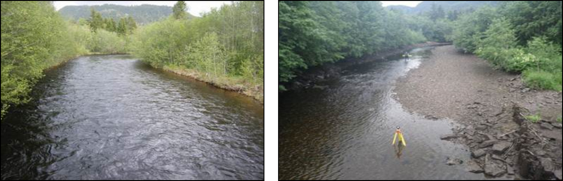 Figure 1. The river Lundesokna in Norway downstream a peaking hydropower plant. COSH-Tool can be used to asses many aspects of peaking operations